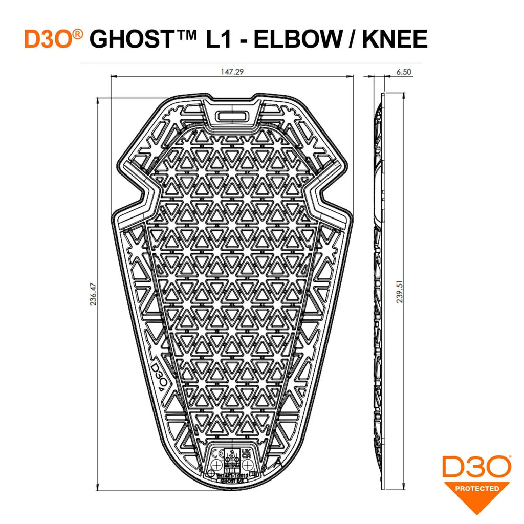 D3O® GHOST CE L1 Elbow/Knee Armour Pair