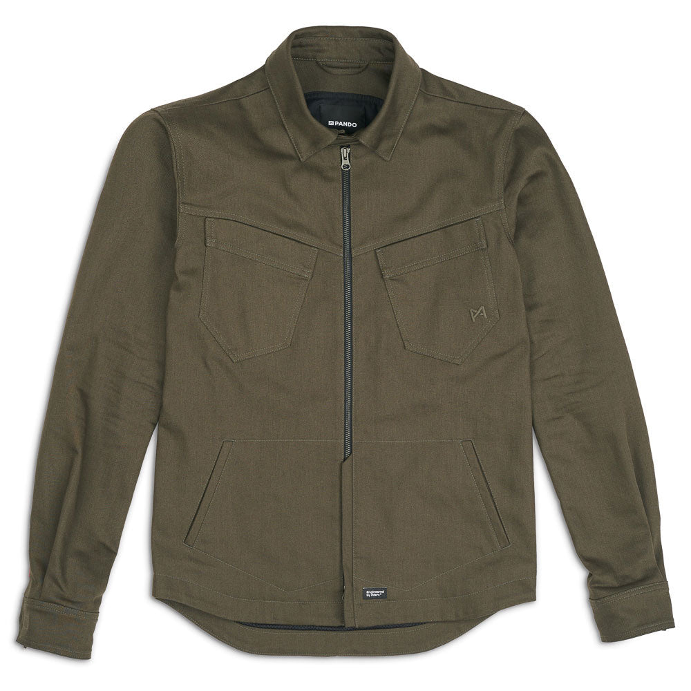 Pando Moto Capo Cor 02 Olive Motorcycle Shirt Jacket