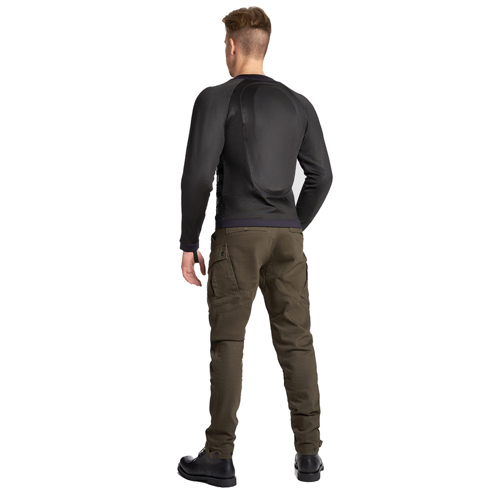 COMMANDO UH BLACK- Men's Motorcycle Shirt - Armoured Motorcycle Base-layer