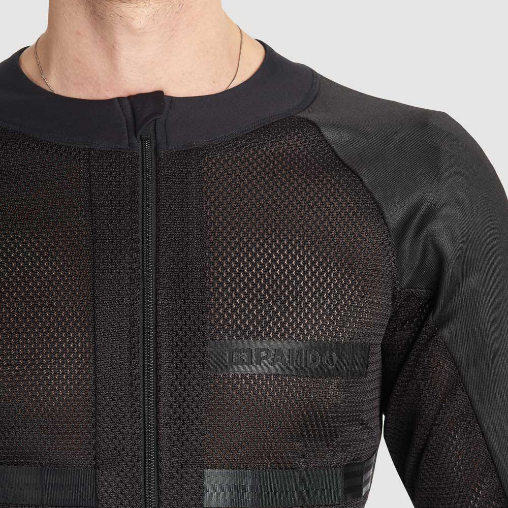 COMMANDO UH BLACK- Men's Motorcycle Shirt - Armoured Motorcycle Base-layer