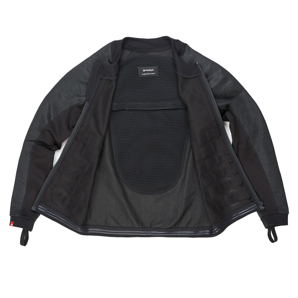 COMMANDO UH BLACK- Men's Motorcycle Shirt - Armoured Motorcycle Base-layer