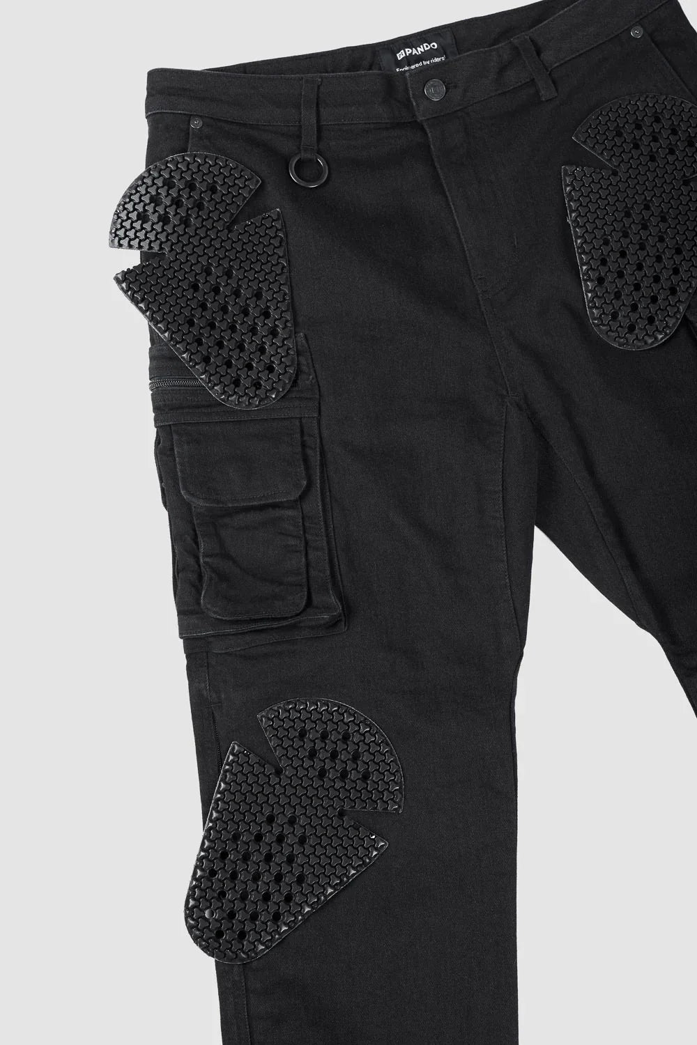 DESERT CARGO BLACK - Motorcycle Jeans for Men with Chino Style Cordura®