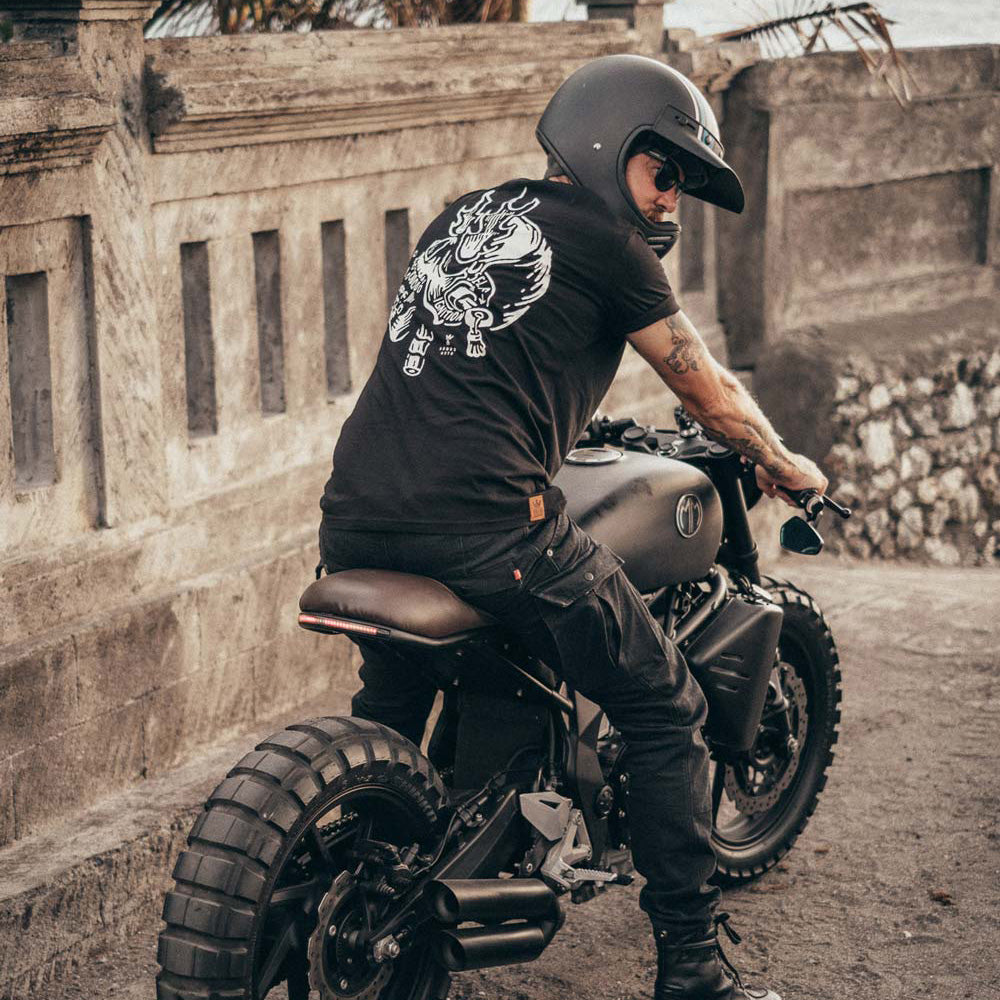 MARK KEV 01 - Motorcycle Jeans for Men - Black Chino Style Cordura®