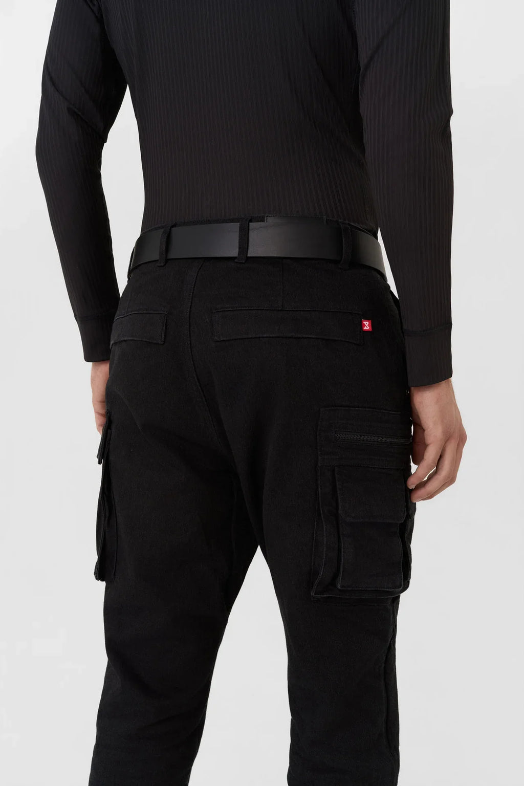 DESERT CARGO BLACK - Motorcycle Jeans for Men with Chino Style Cordura®