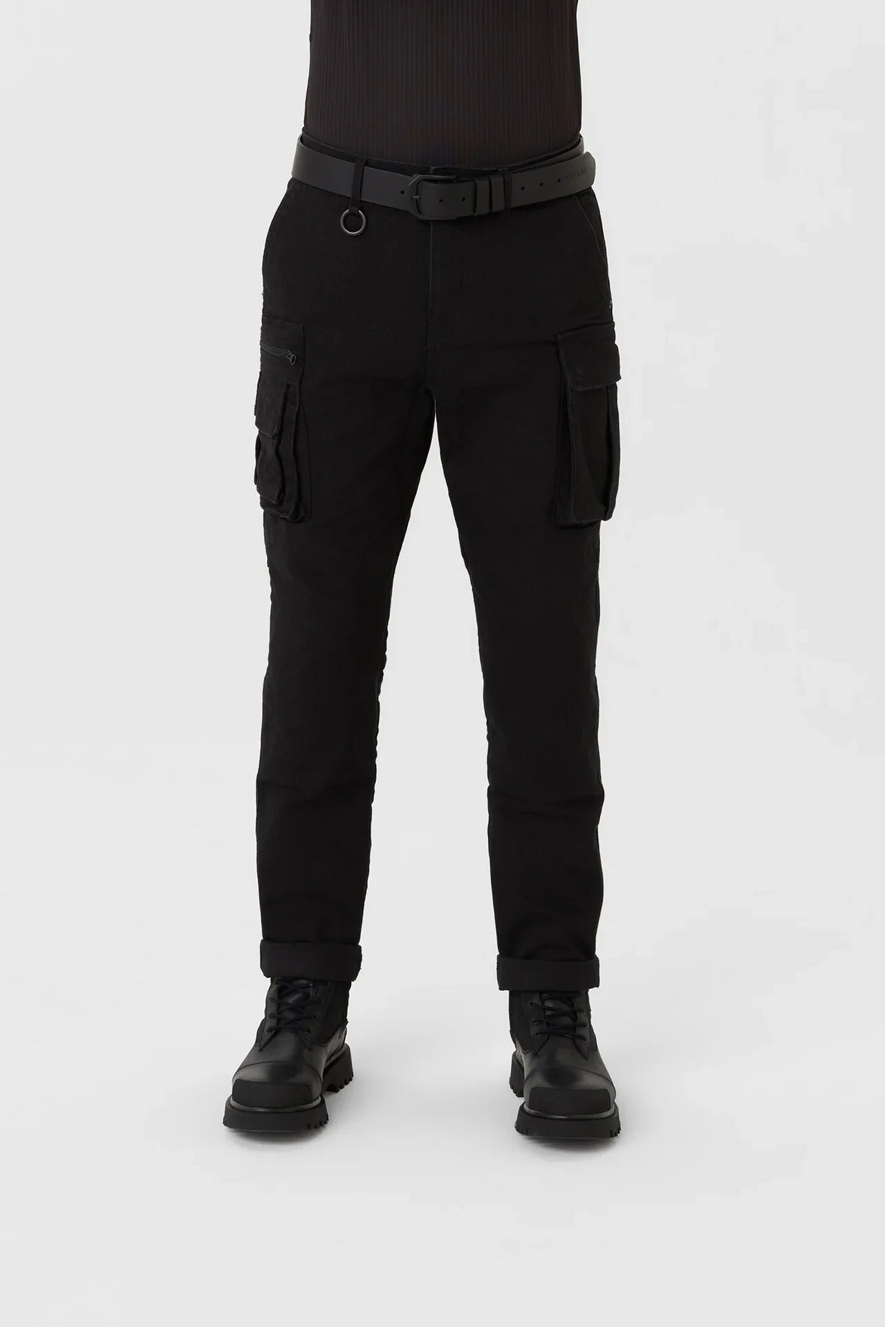 DESERT CARGO BLACK - Motorcycle Jeans for Men with Chino Style Cordura®