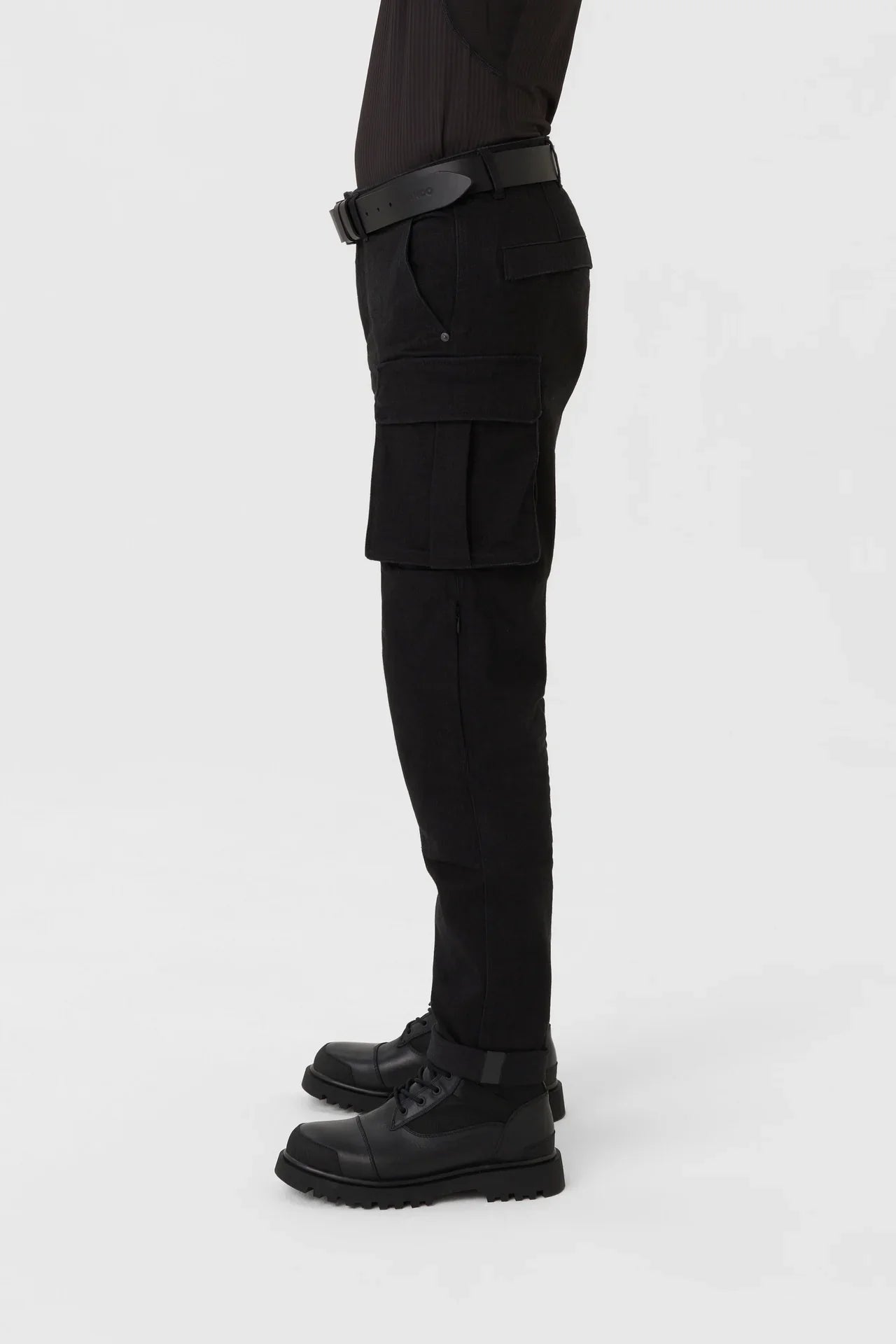 DESERT CARGO BLACK - Motorcycle Jeans for Men with Chino Style Cordura®