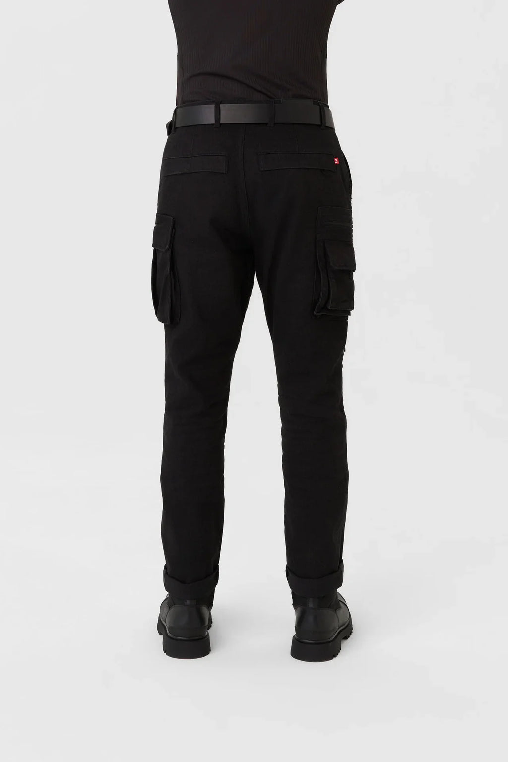 DESERT CARGO BLACK - Motorcycle Jeans for Men with Chino Style Cordura®