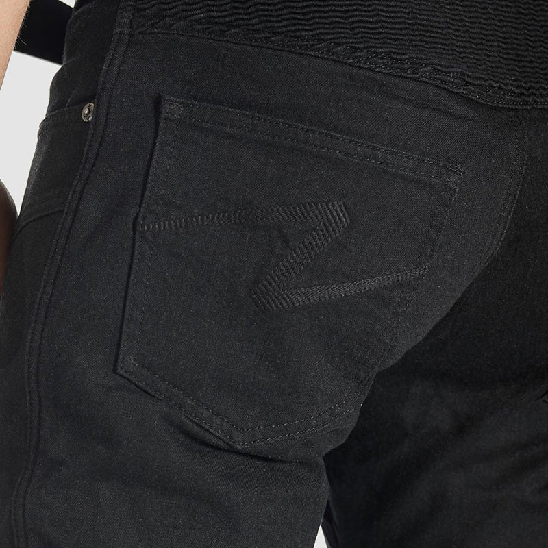 KARLDO SLIM BLACK - Motorcycle Jeans for Men - Slim-fit Cordura®