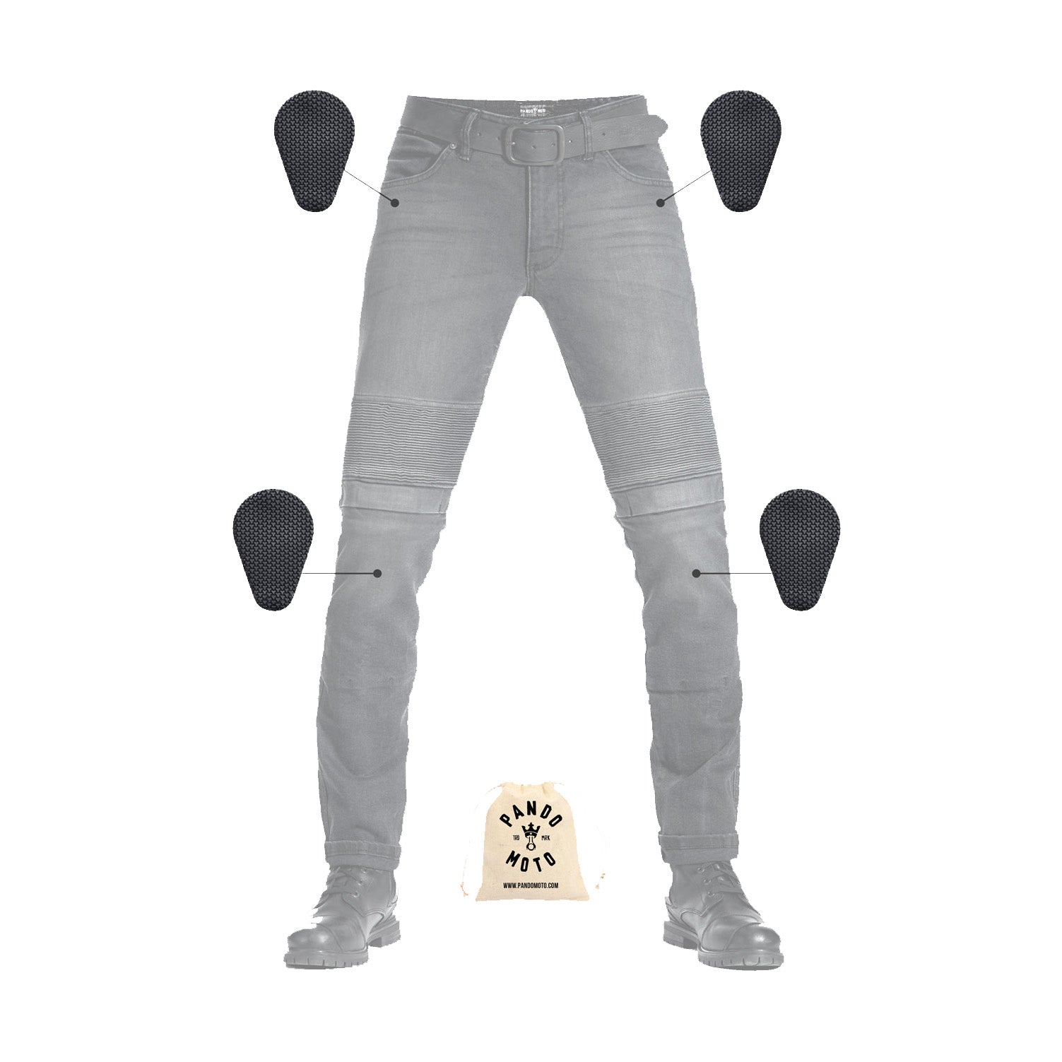 KARL DEVIL 9 - Motorcycle Jeans for Men - Slim-Fit Cordura®