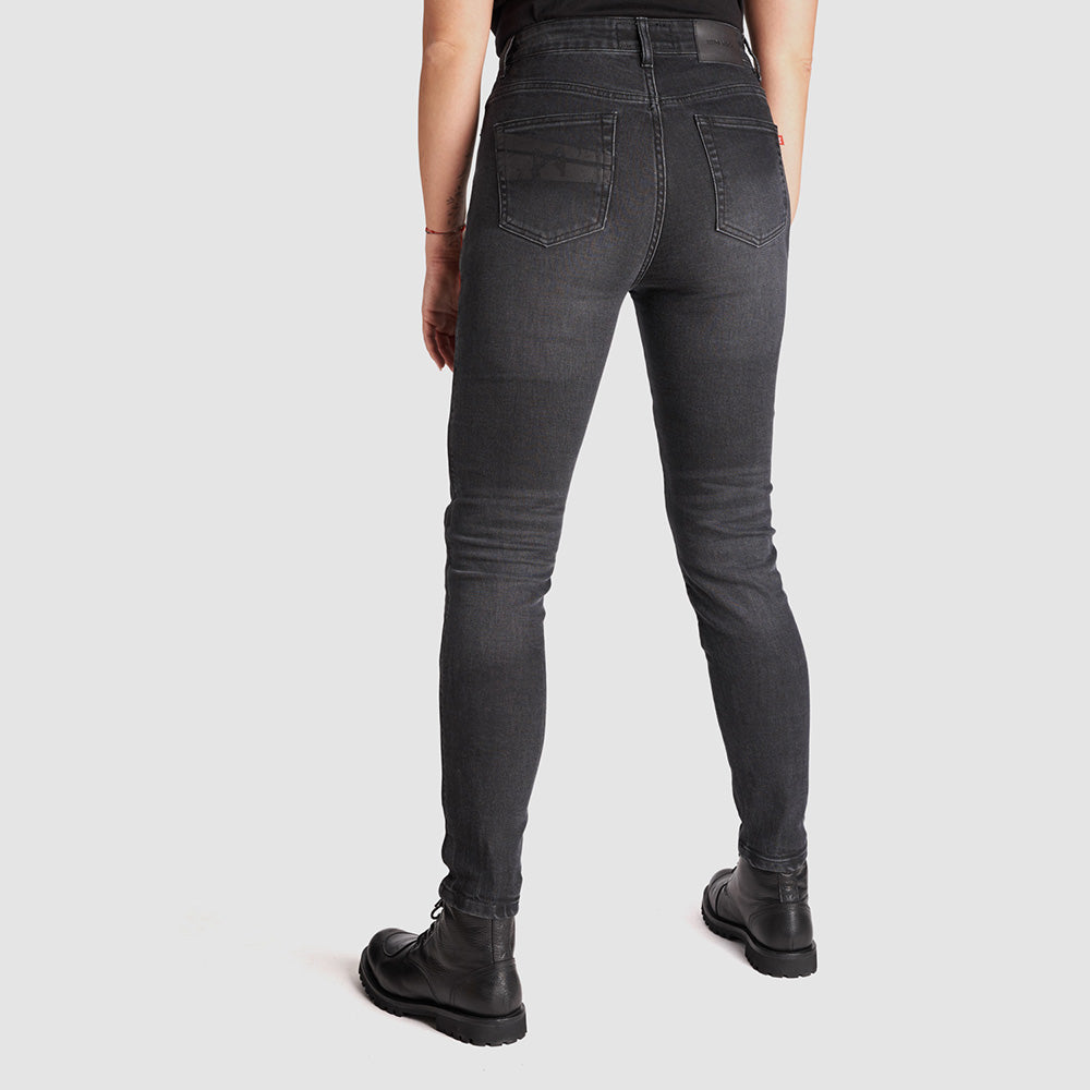KAYA SLIM GREY - Skinny-Fit Armalith® Motorcycle Jeans for Women