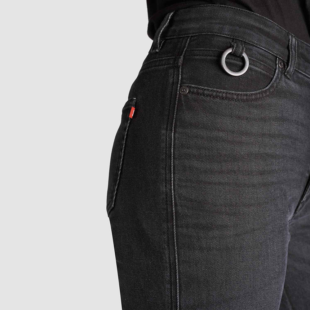 KAYA SLIM GREY - Skinny-Fit Armalith® Motorcycle Jeans for Women