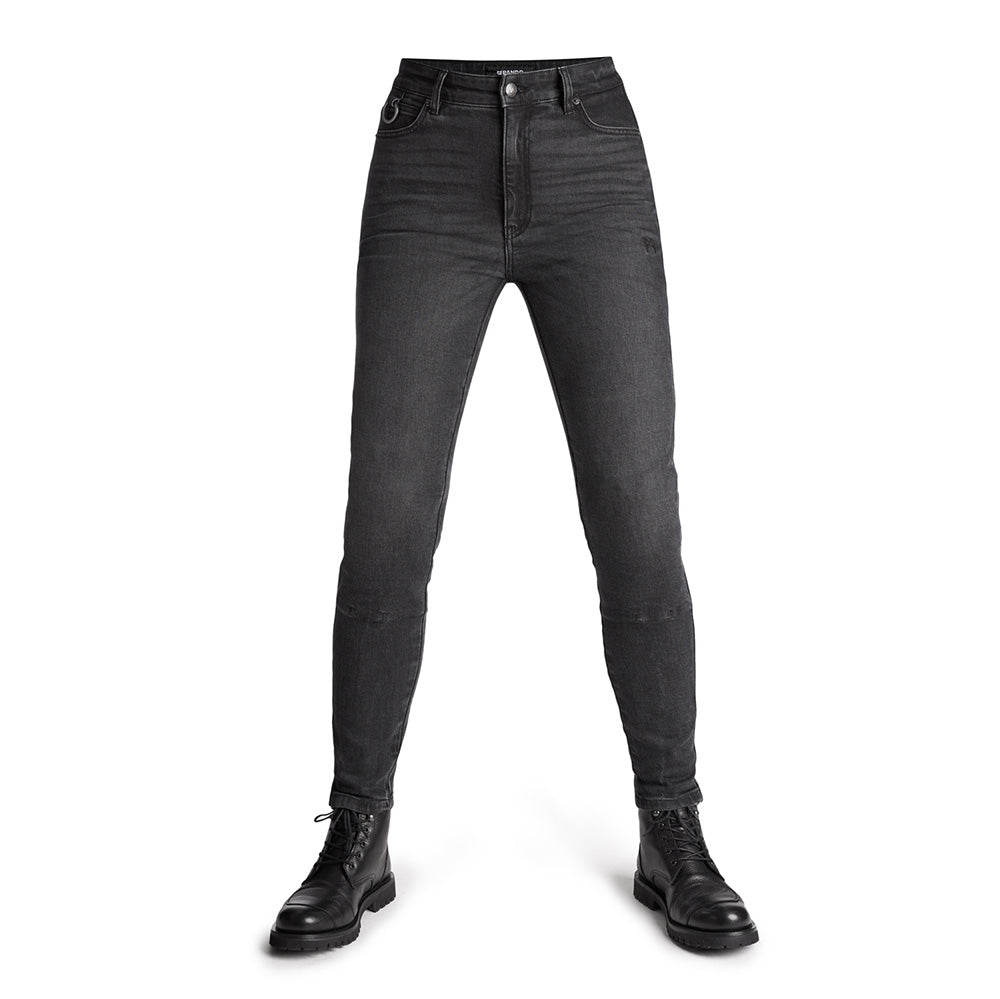 KAYA SLIM GREY - Skinny-Fit Armalith® Motorcycle Jeans for Women