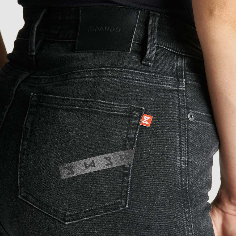 KUSARI COR 01 - Motorcycle Jeans for Women - Black Skinny-Fit Cordura®