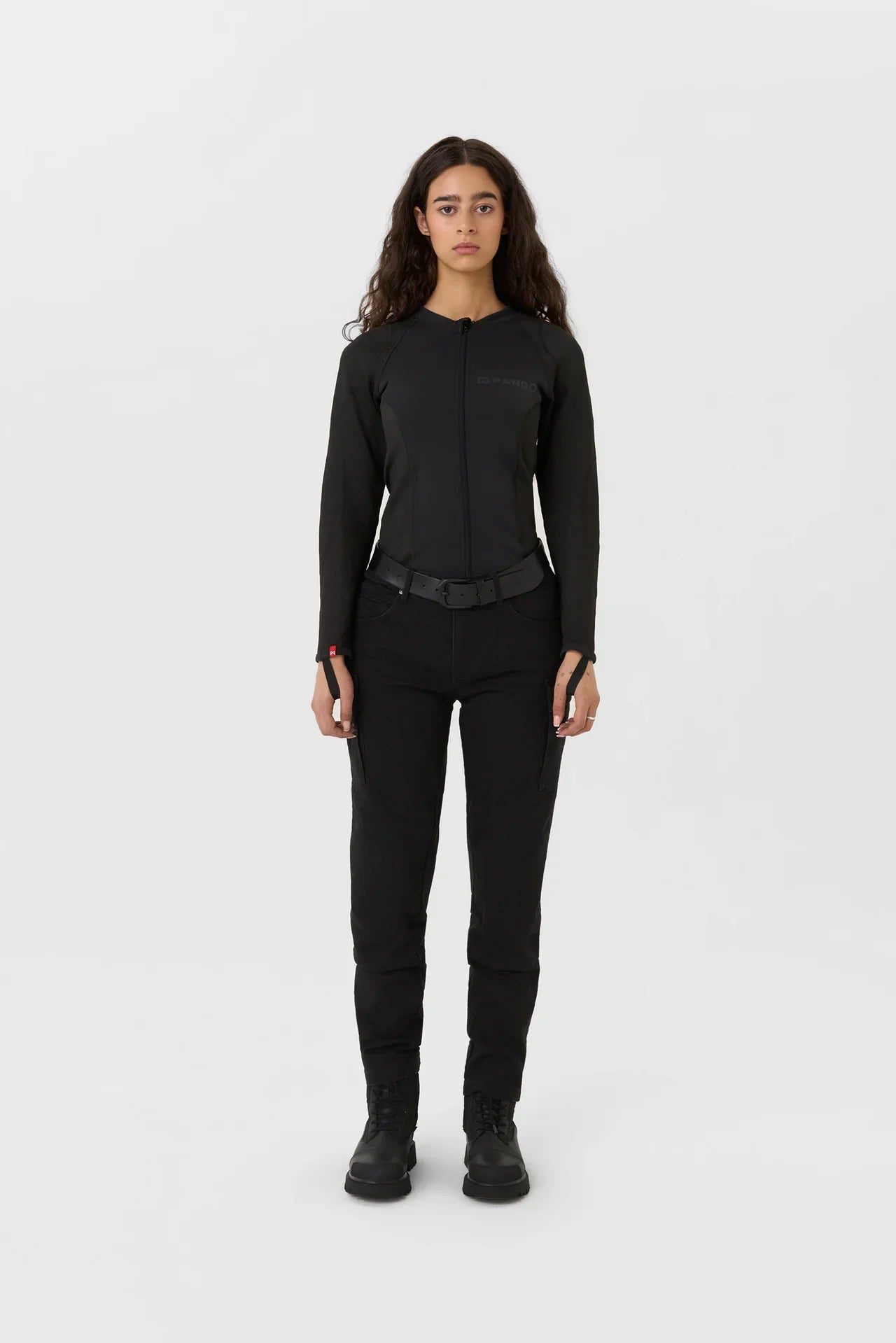 MILA CARGO BLACK - Motorcycle Jeans for Women with Chino Style Cordura®