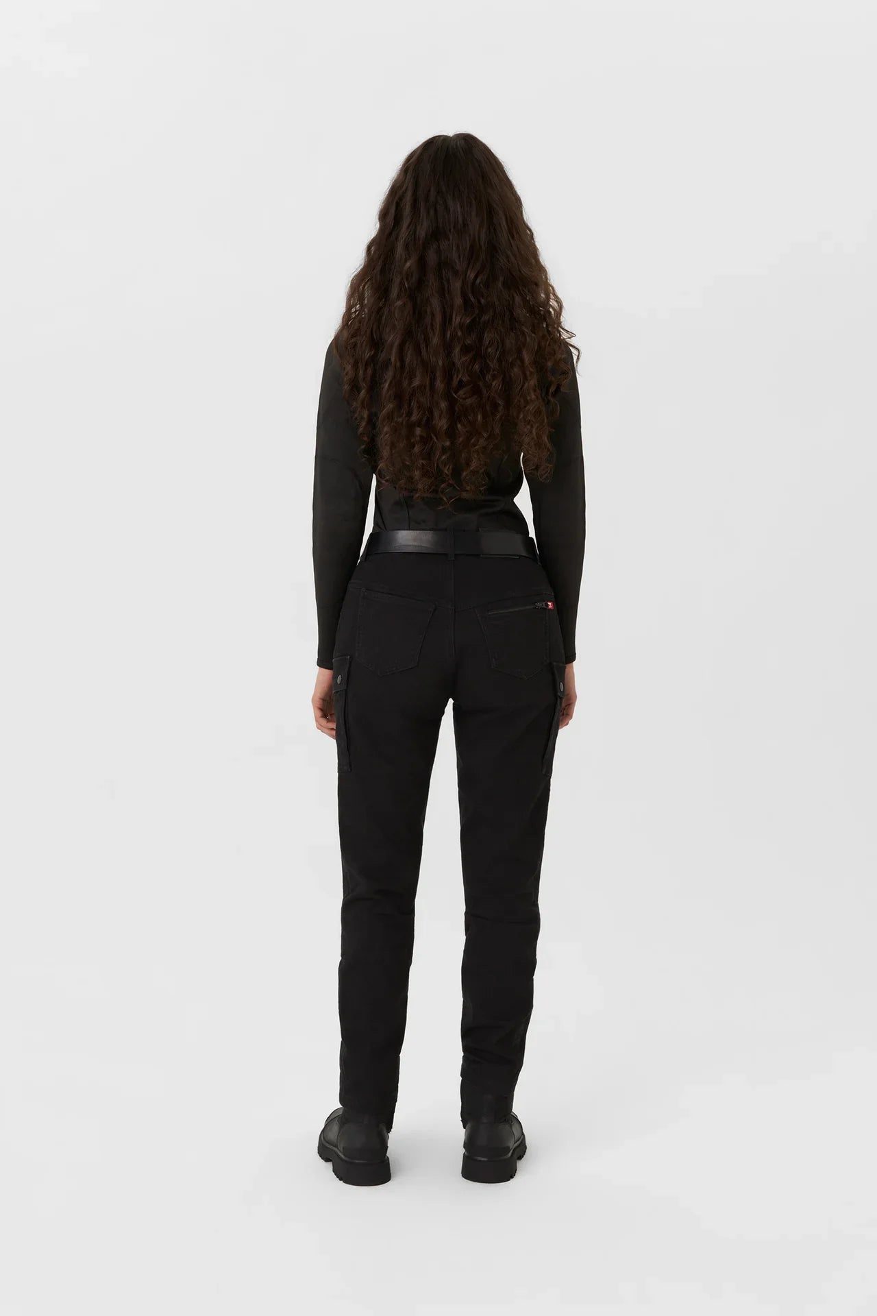 MILA CARGO BLACK - Motorcycle Jeans for Women with Chino Style Cordura®