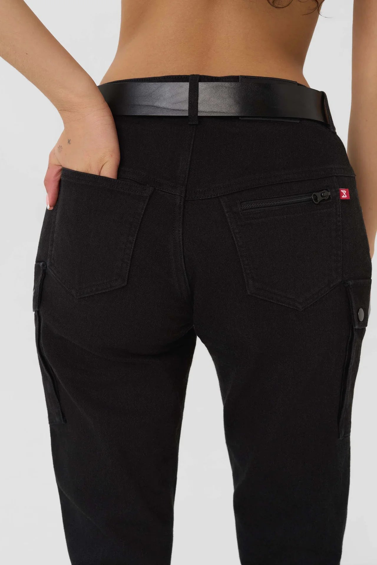 MILA CARGO BLACK - Motorcycle Jeans for Women with Chino Style Cordura®