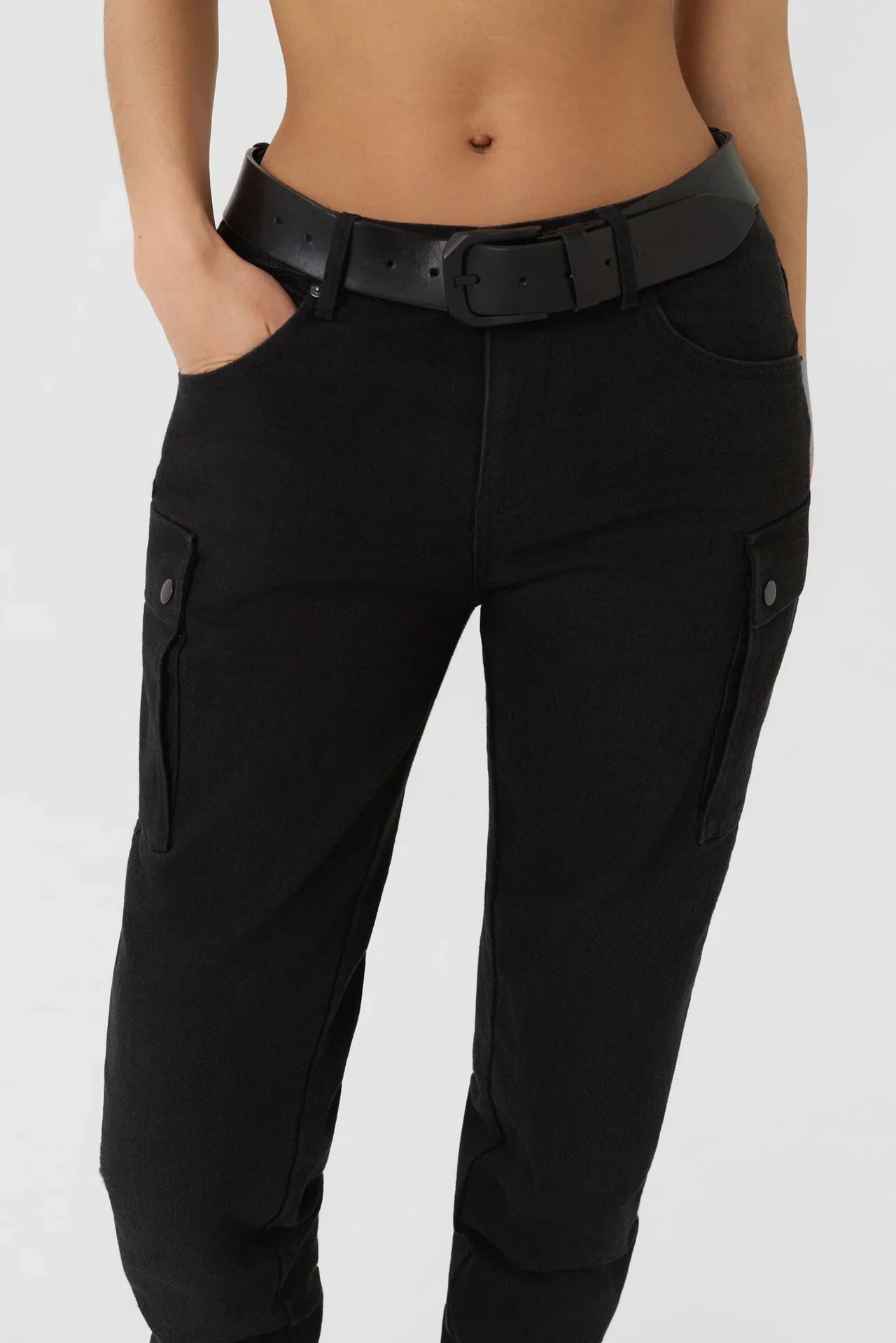 MILA CARGO BLACK - Motorcycle Jeans for Women with Chino Style Cordura®