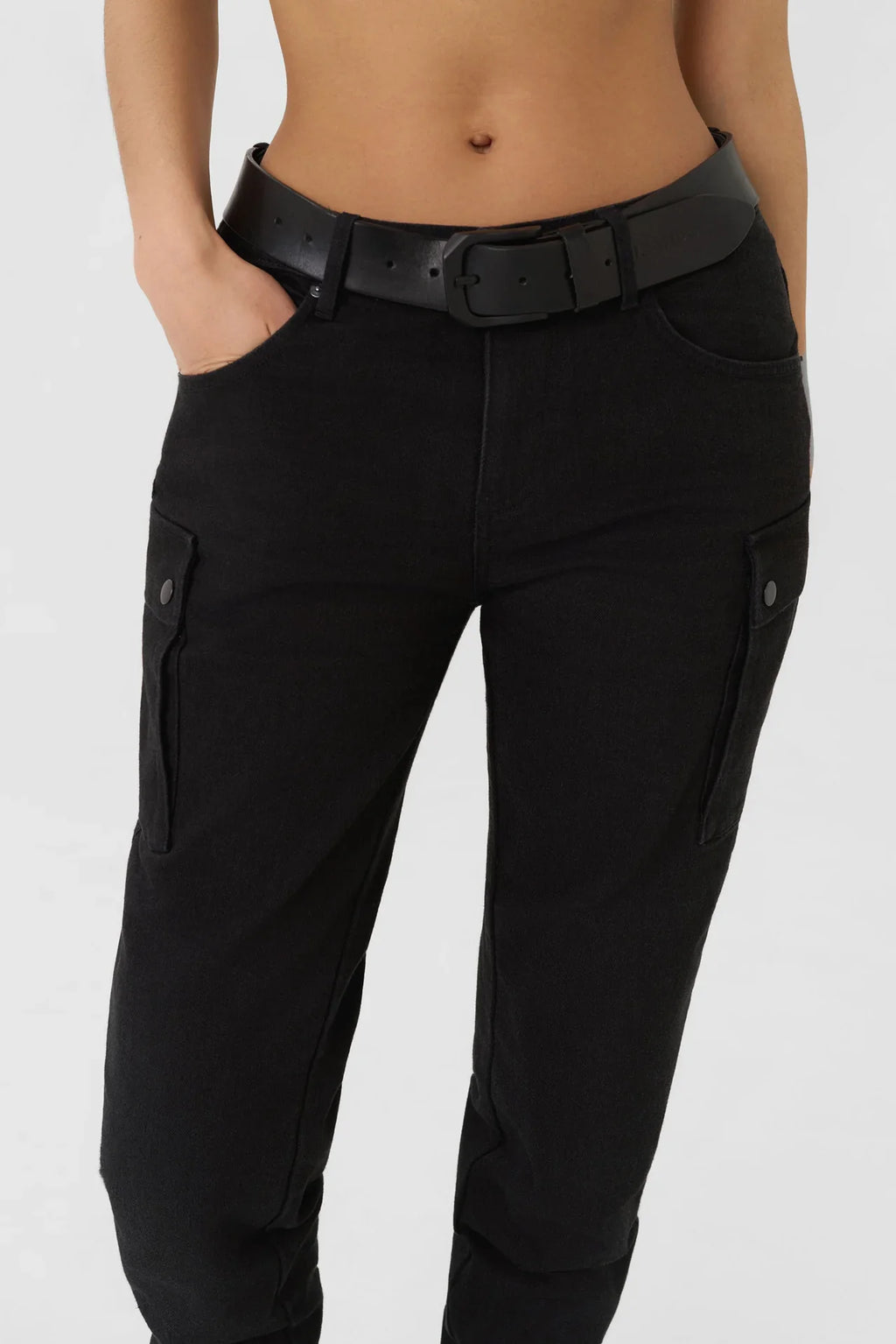 MILA CARGO BLACK - Motorcycle Jeans for Women with Chino Style Cordura®