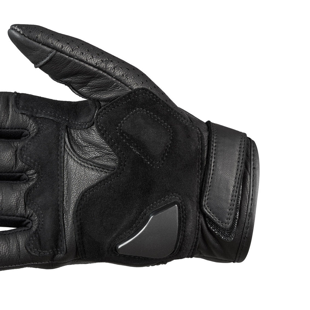 ONYX BLACK 02 – Black Leather Motorcycle Gloves