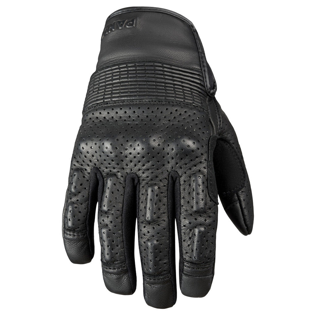 ONYX BLACK 02 – Black Leather Motorcycle Gloves