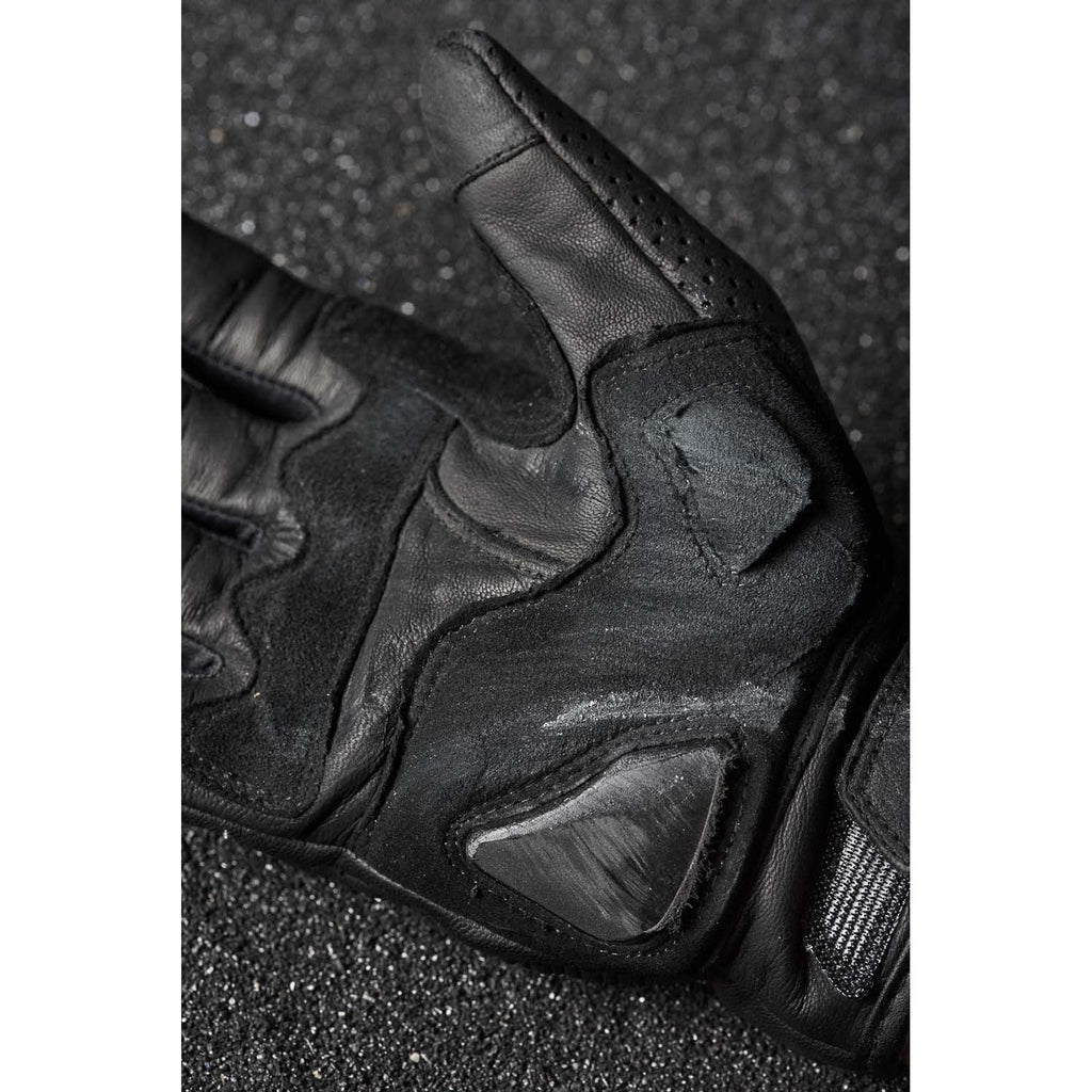ONYX BLACK 02 – Black Leather Motorcycle Gloves