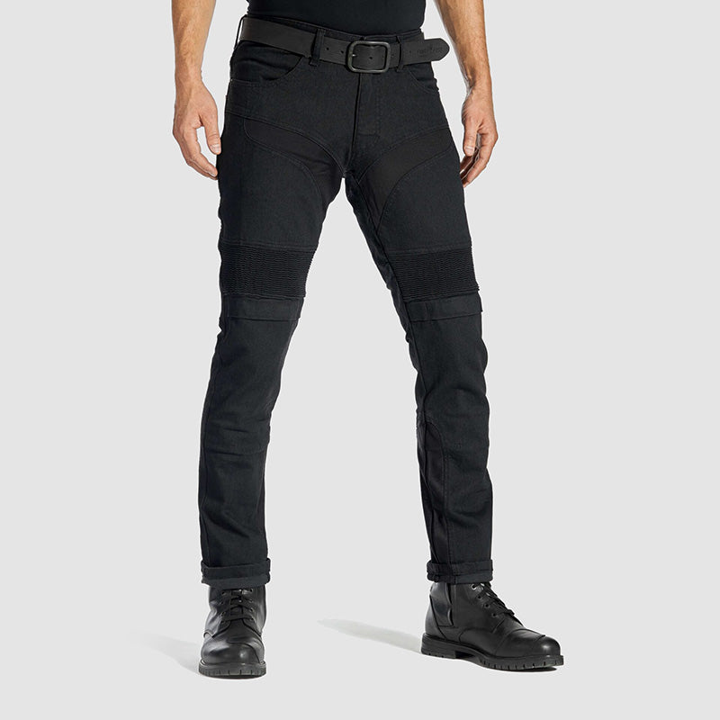 KARLDO SLIM BLACK - Motorcycle Jeans for Men - Slim-fit Cordura®