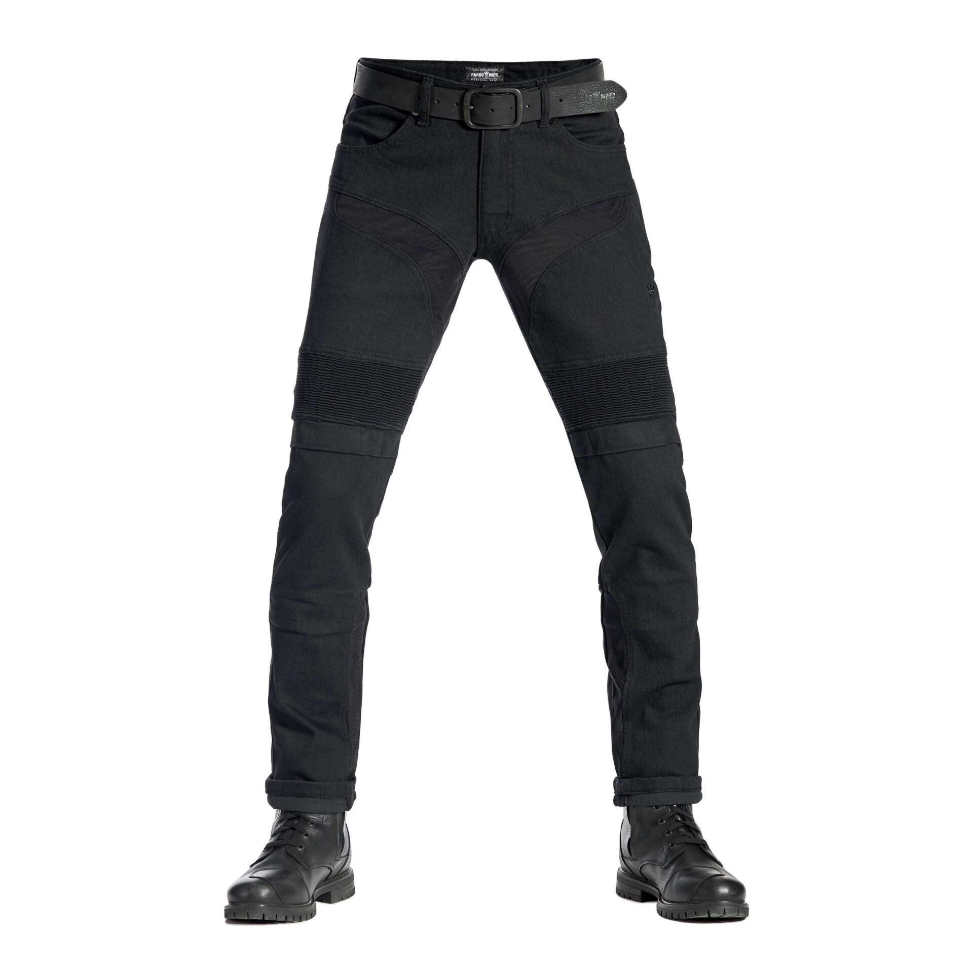 KARLDO SLIM BLACK - Motorcycle Jeans for Men - Slim-fit Cordura®