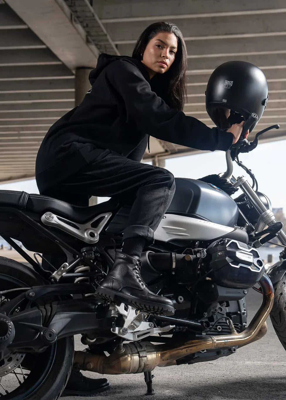 MILA CARGO BLACK - Motorcycle Jeans for Women with Chino Style Cordura®