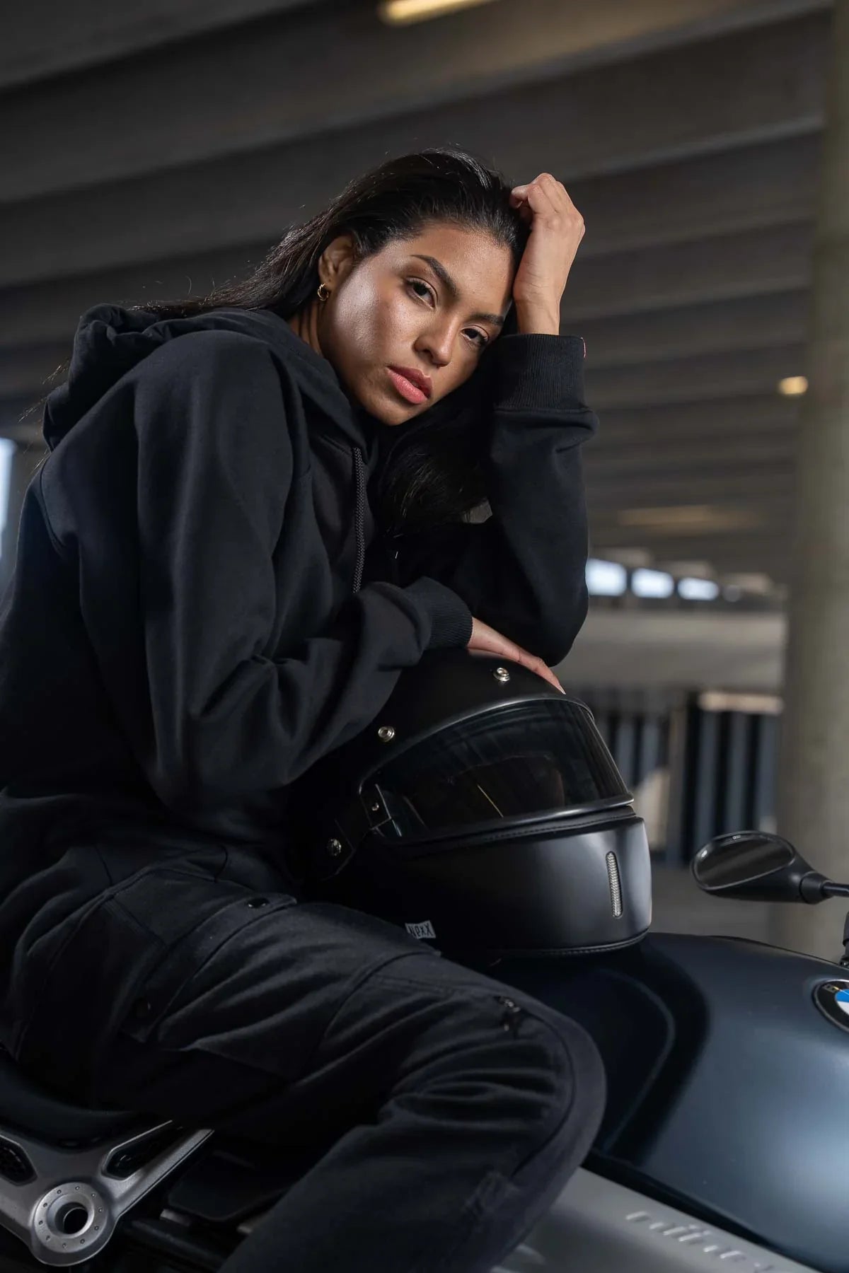 MILA CARGO BLACK - Motorcycle Jeans for Women with Chino Style Cordura®