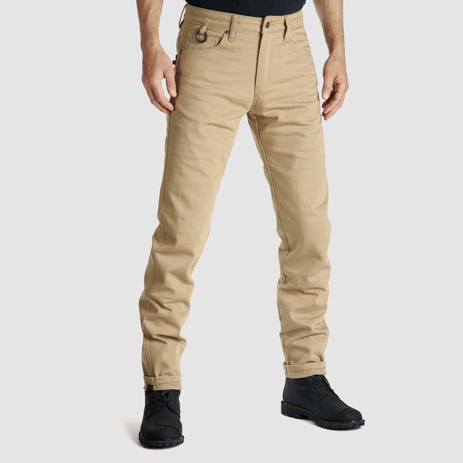 ROBBY SLIM BEIGE - Motorcycle Jeans for Men - Slim-Fit Cordura®