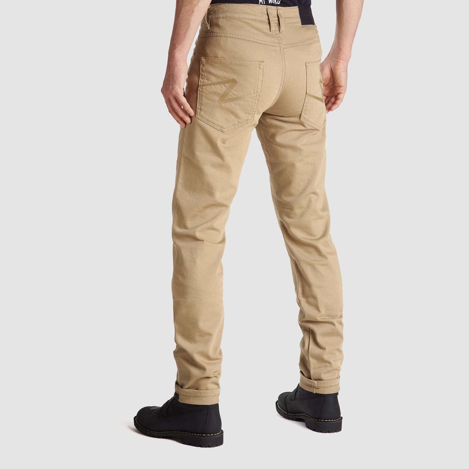 ROBBY SLIM BEIGE - Motorcycle Jeans for Men - Slim-Fit Cordura®