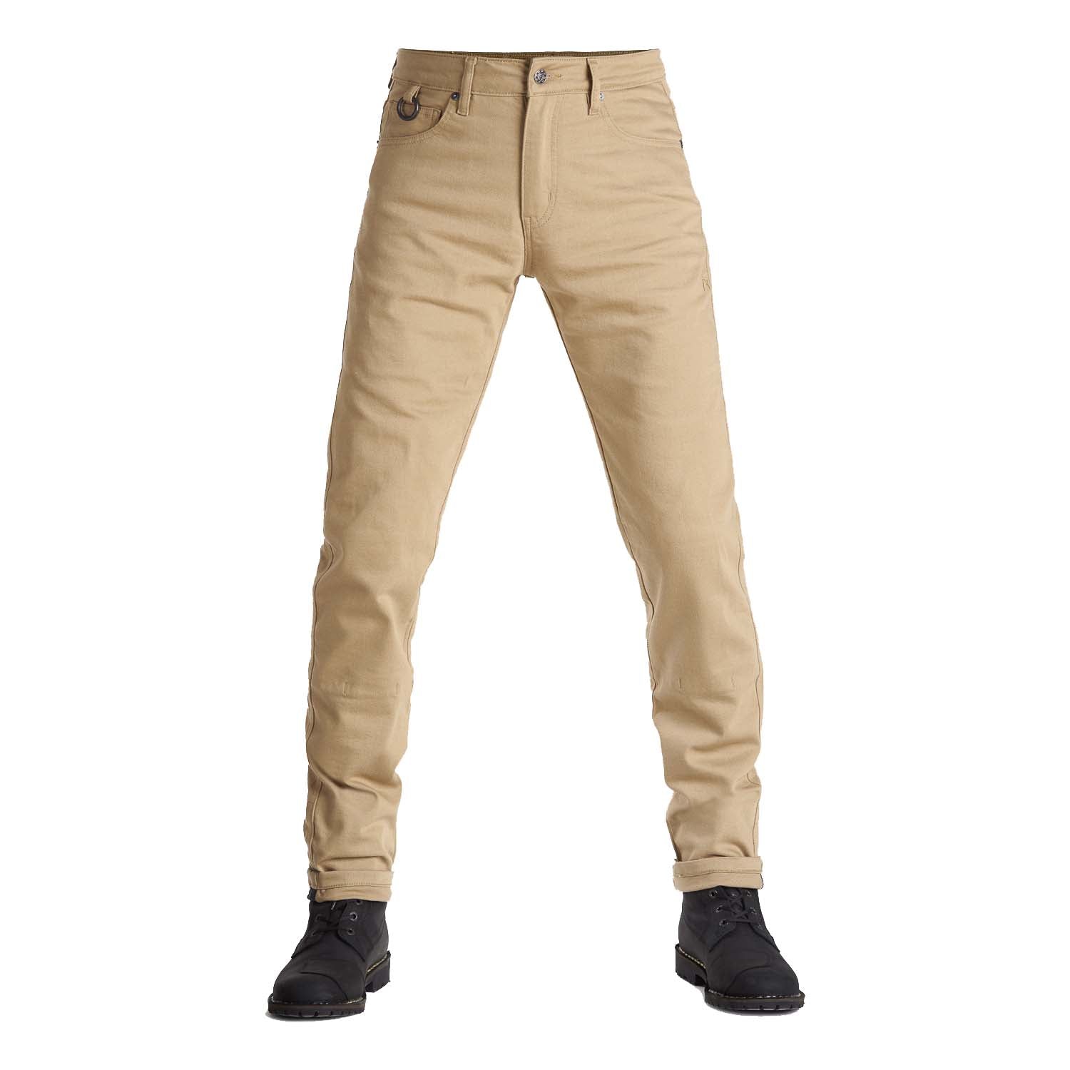 ROBBY SLIM BEIGE - Motorcycle Jeans for Men - Slim-Fit Cordura®