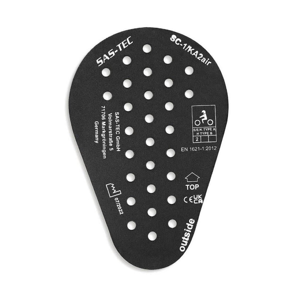Outside of SAS-TEC armour padding for motorcycle garments