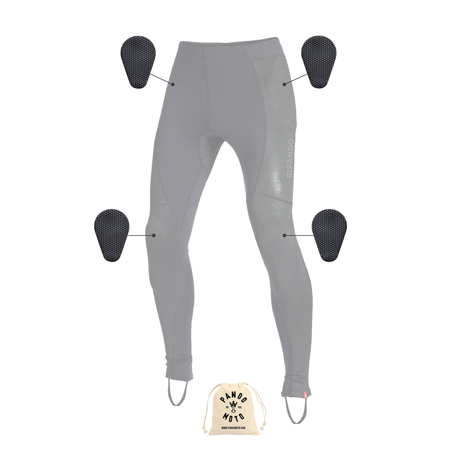 SKIN UHMWPE 3 - Unisex Motorcycle Pants - Black Armoured Leggings,
