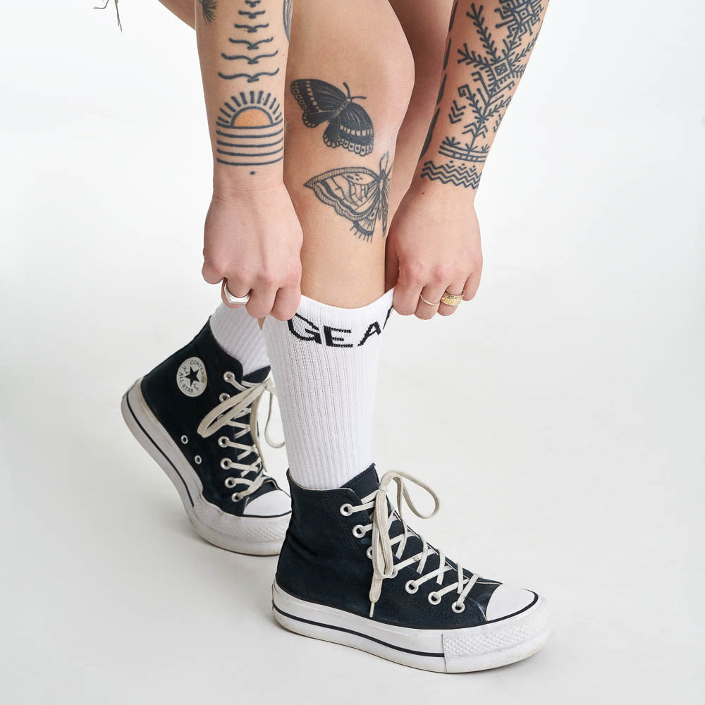 Motorcycle Socks – white lifestyle socks