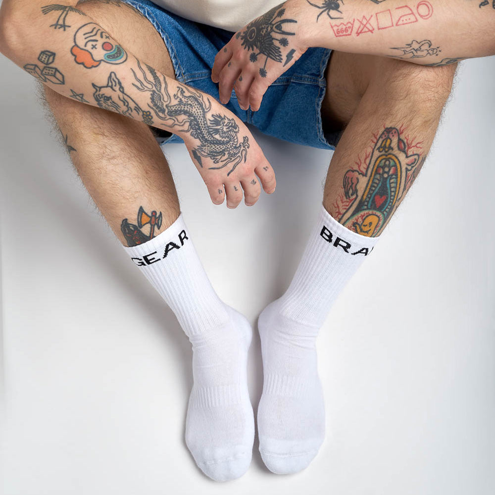 Motorcycle Socks – white lifestyle socks