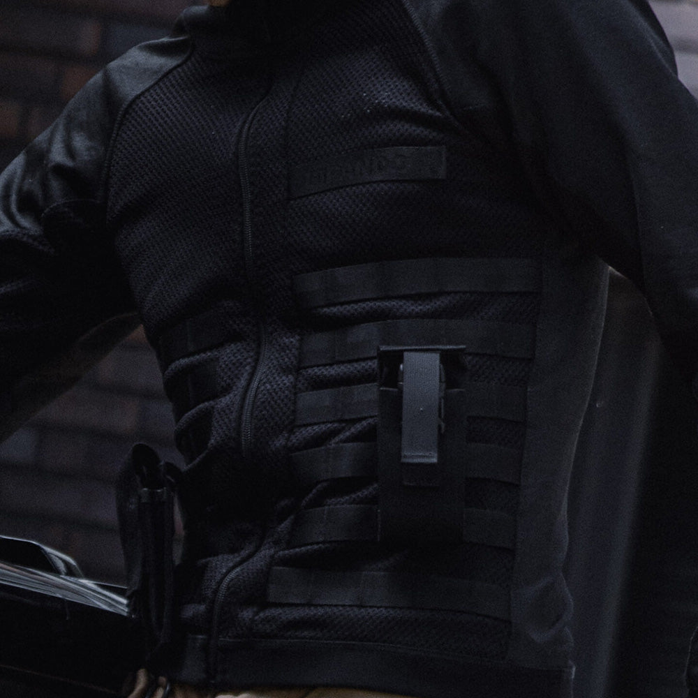 COMMANDO UH BLACK- Men's Motorcycle Shirt - Armoured Motorcycle Base-layer
