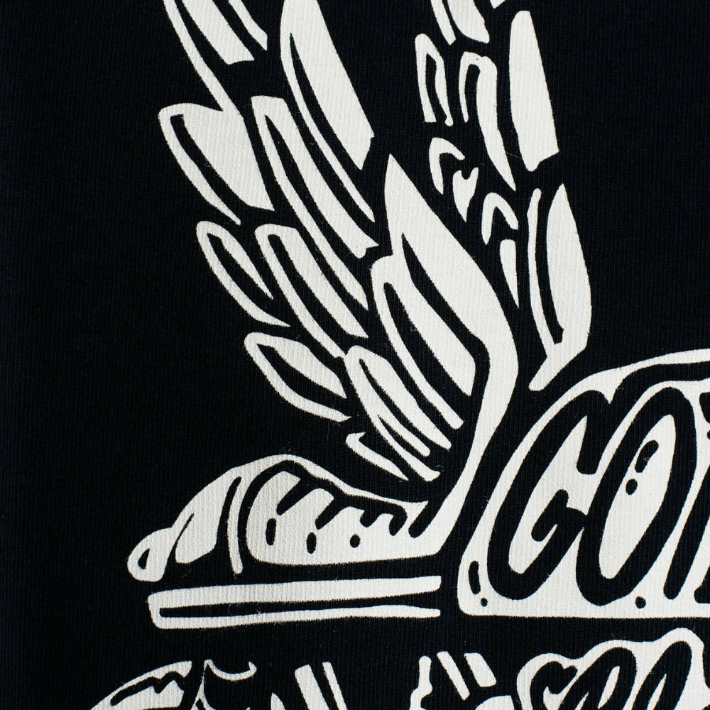 Unisex Biker Sweatshirt - Black Cotton, JOHN WING 01
