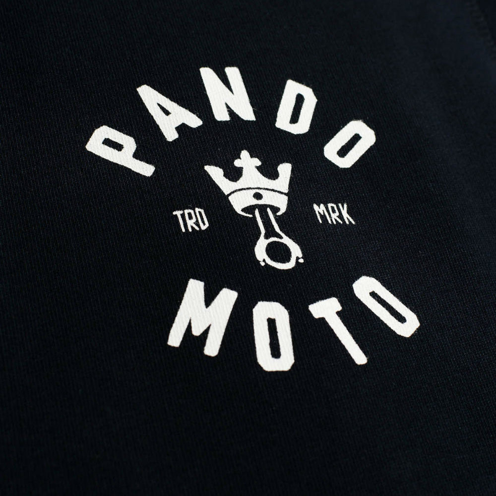 Unisex Biker Sweatshirt - Black Cotton, JOHN WING 01