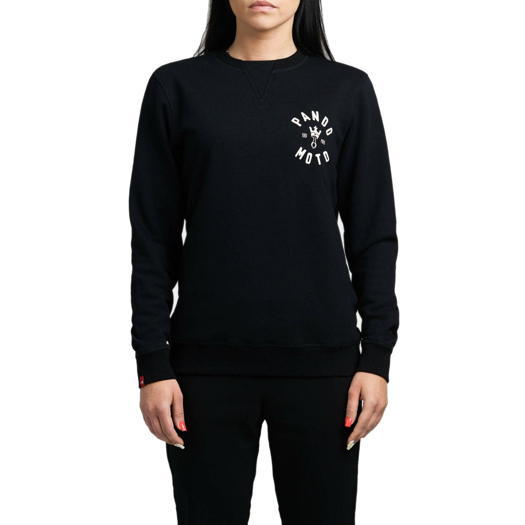 Unisex Biker Sweatshirt - Black Cotton, JOHN WING 01
