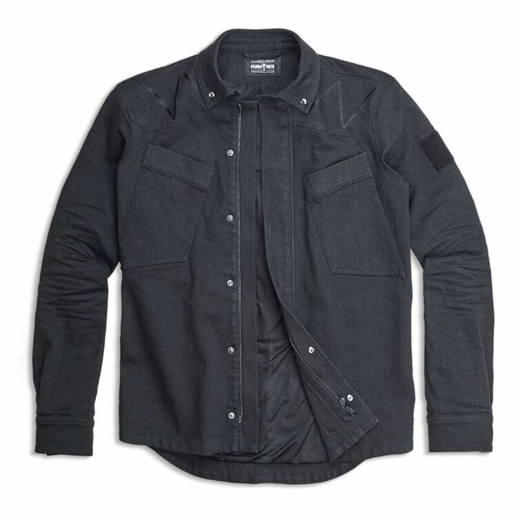 Unisex Motorcycle Jacket - Black Cordura Overshirt, CAPO COR 01 - Discontinued Design - M Size