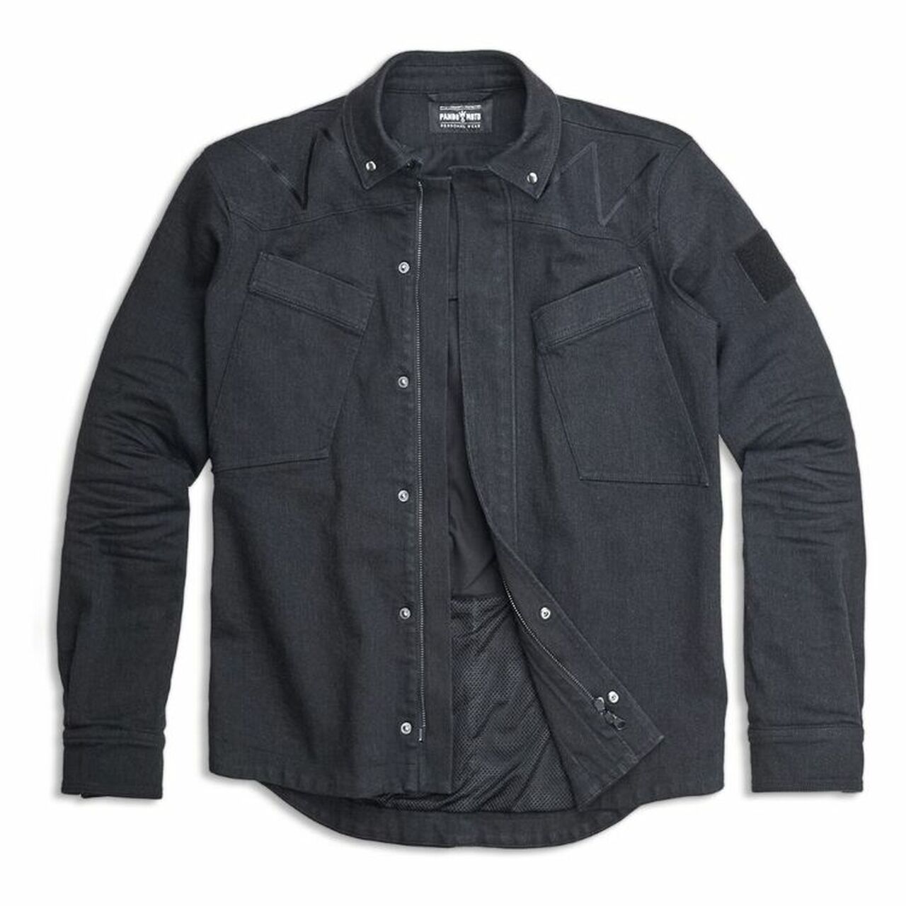 Unisex Motorcycle Jacket - Black Cordura Overshirt, CAPO COR 01 - Discontinued Design - M Size